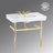 The Renovators Supply Inc. 19.75 " 30 " Tall Porcelain Circular Bathroom Sink and Overflow Hole