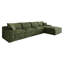 Canapé modulaire de 135 pouces en velours côtelé, structure double couche, coussins amovibles, aucun assemblage requis, vert-1254898757-1254898758-1254898776