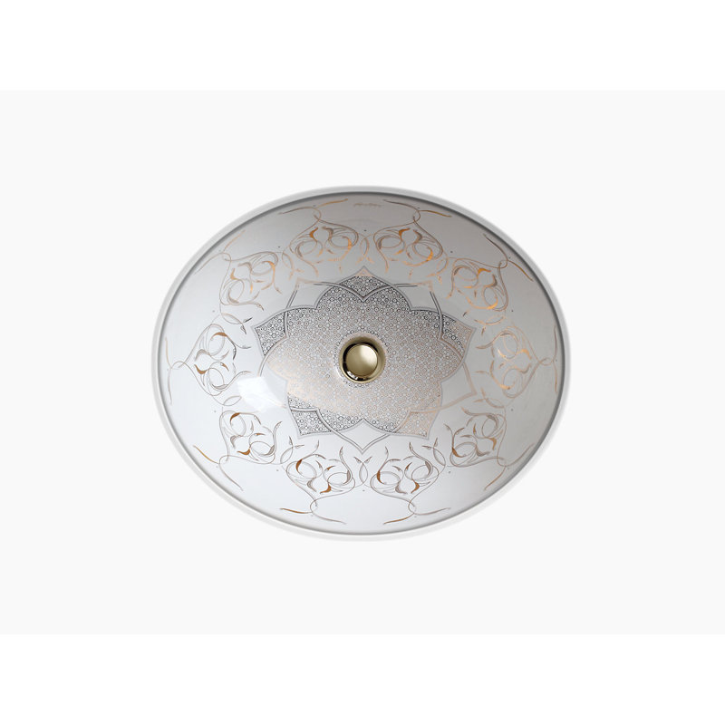 KOHLER Caravan Persia Caxton, ARTIST EDITIONS Oval Undermount Bathroom Sink, Persia