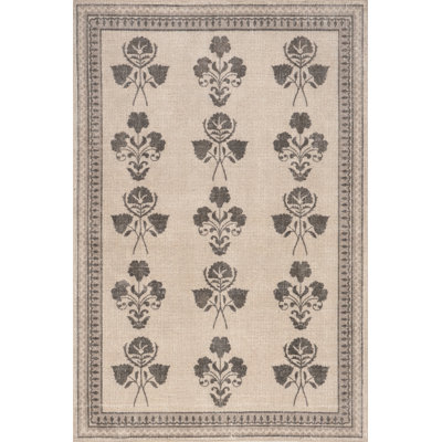 Tapis floral en laine touffeté à la main Floris