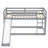 Convertible And Slide Bunk Bed In Gray - Twin Over Arrangement For Versatile Bedroom Setup With Frame Meets Demands Of Modern Living-1511967616