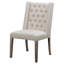 Chaise d'appoint rembourrée Lily et beige et brun foncé (ensemble de 2)