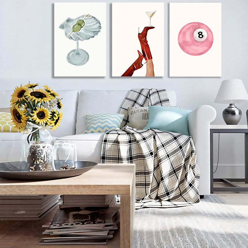 3 Piece Wrapped Canvas Print, 60 cm H x 120 cm W