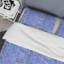 Blue Weaved Japanese Grid - Ensemble de housse de couette moderne - Microfibre de polyester-166417548