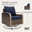 Fauteuil oscillant d'extérieur en osier Teag-433717088