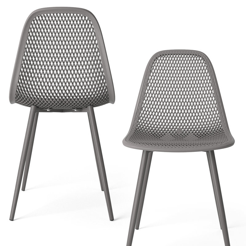 Avian Outdoor Patio Dining Side Chair, Grey