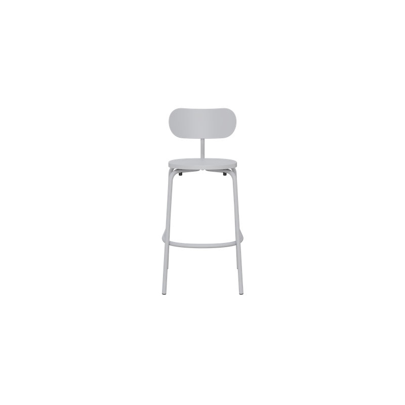 Tabouret Kahmiah graphite , Aluminium blanc, Bar Stool (29" Seat Height)