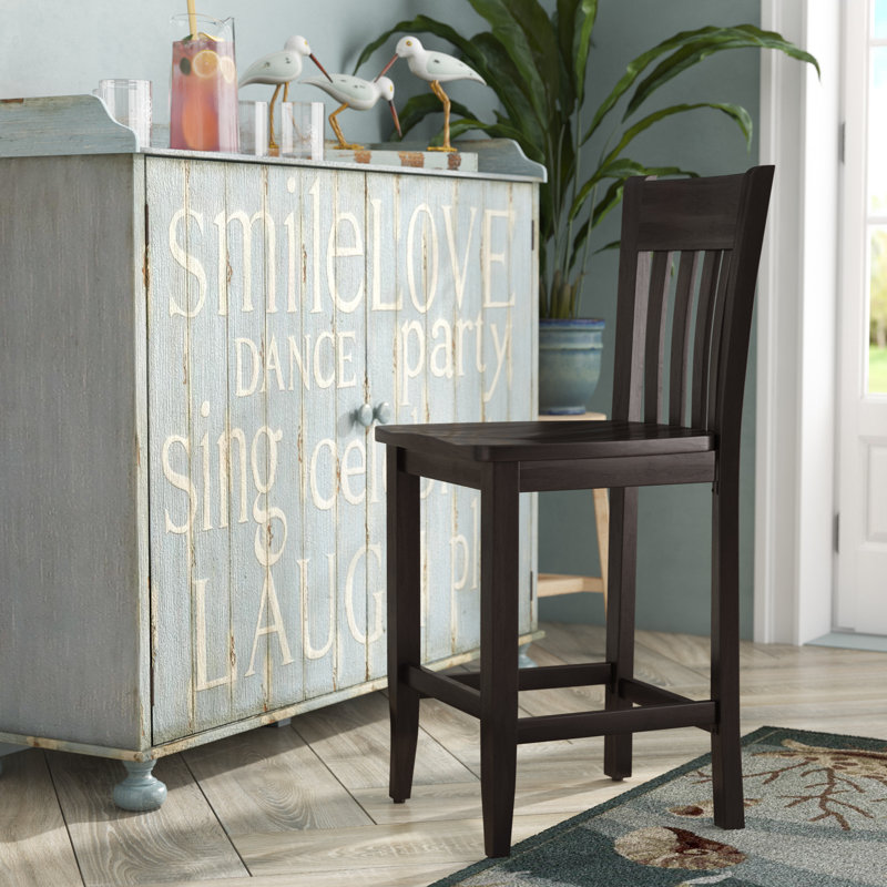 Tabouret Henson, Noir, Tabouret de comptoir (assise de 24 po de hauteur)