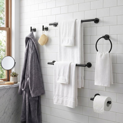 6 - Piece Bathroom Hardware Set Towel Holder Set