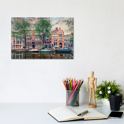 Amsterdam In The Evening 1 Piece Wall Art on Canvas