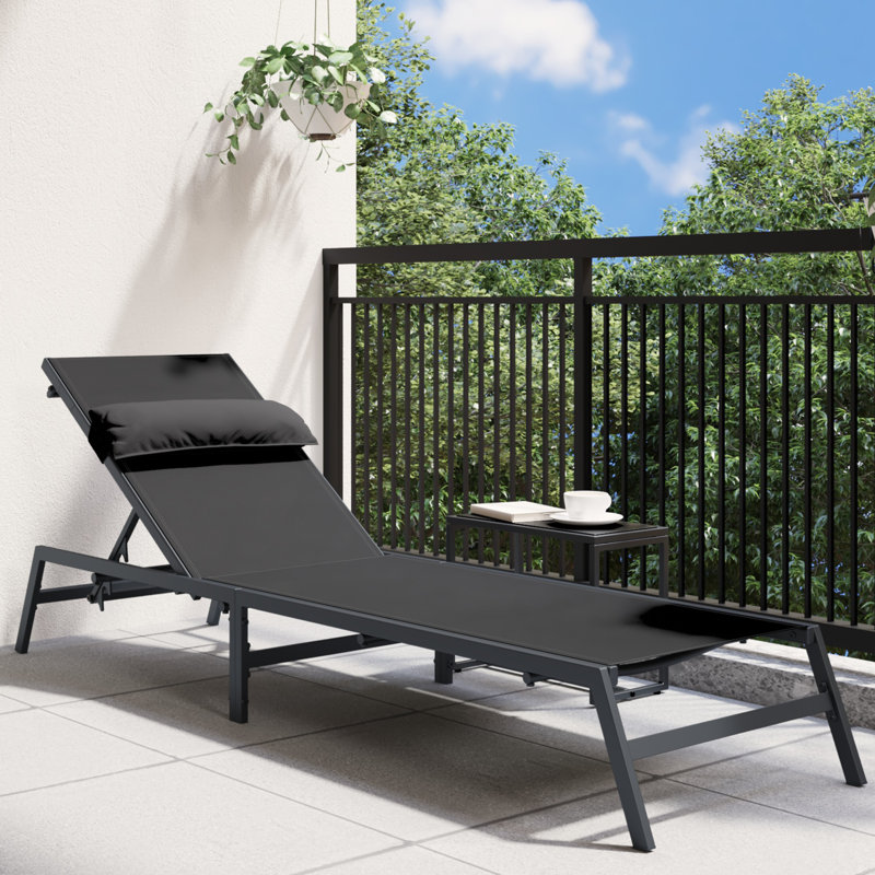 vidaXL Sunlounger Steel Outdoor Lounger Modern