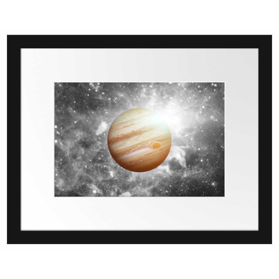 Gerahmtes Poster Planet Jupiter im Universum