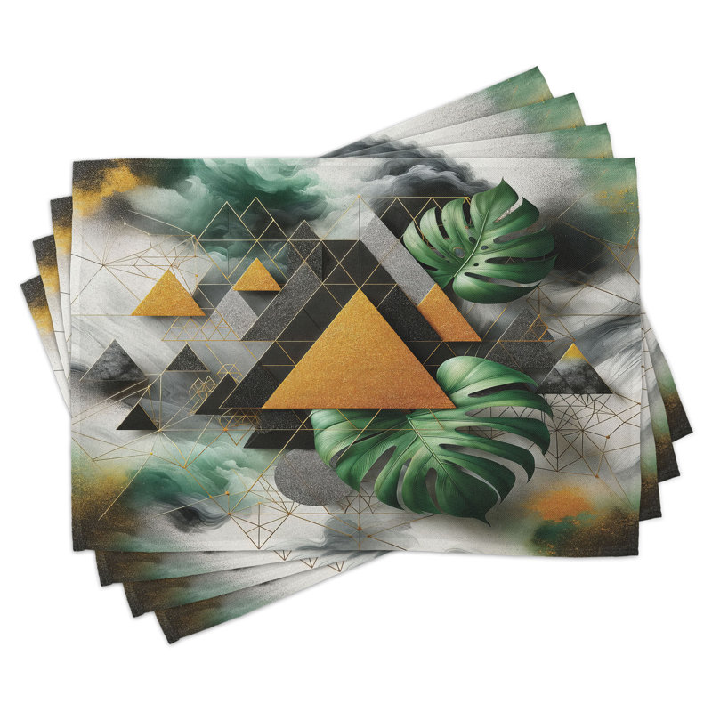 Ensemble de 4 napperons Ambesonne Monstera