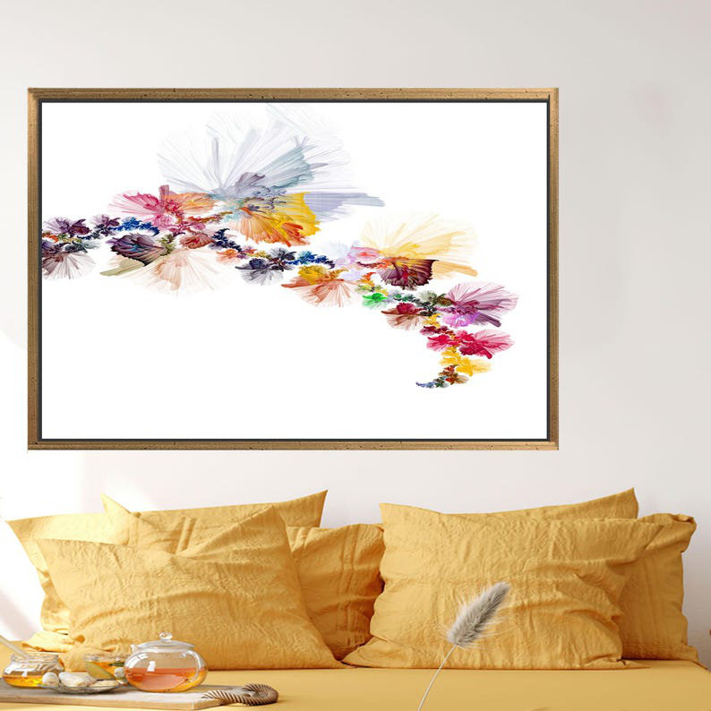 Print on Canvas, 25 cm H x 35 cm W, Gold Floater Framed