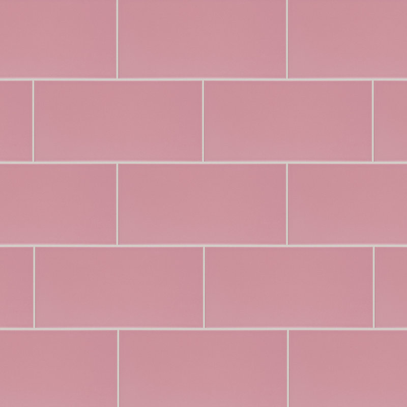 Carreau de mur et de plancher à aspect brique 4 po x 8 po Projectos, Rosé