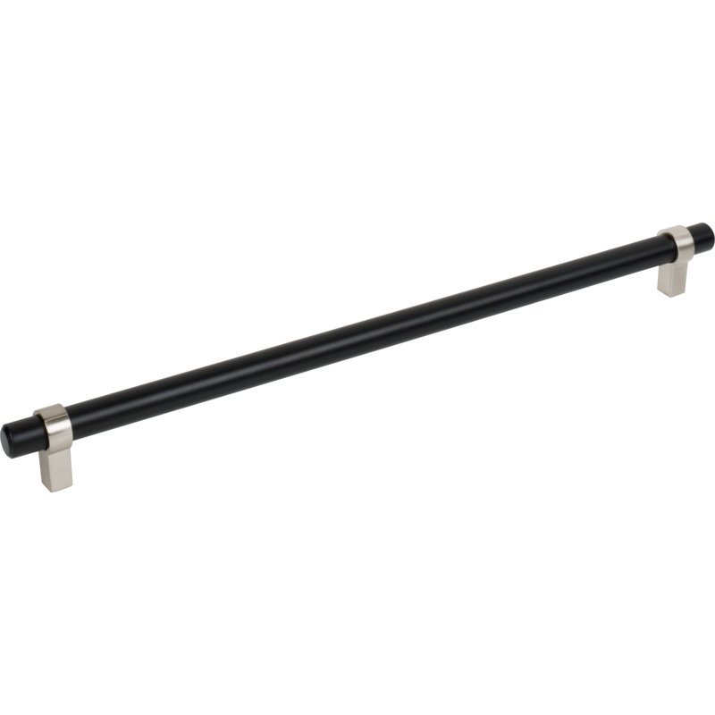 Key Grande Bar / Handle Pull, Matte Black/Stain Nickel
