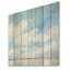 «Minimalist Horizon Cloud Drift - Minimalisme», art mural sur bois de pin naturel-909170588