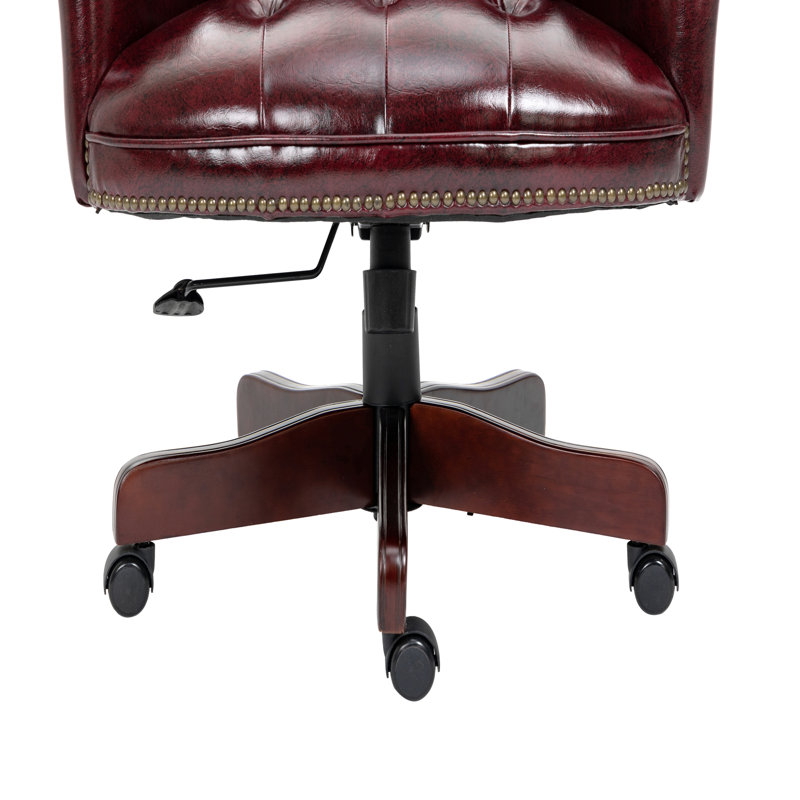 Fauteuil de bureau de direction confortable - Design ergonomique - Siège et dossier rembourrés épais - Fauteuil de bureau en similicuir avec roulettes à roulement en douceur, paquet de 1