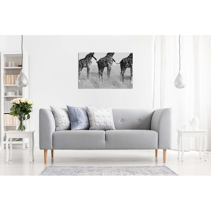 African Safari Giraffe Connection Wildlife - Wrapped Canvas Print, 20cm H x 31cm W