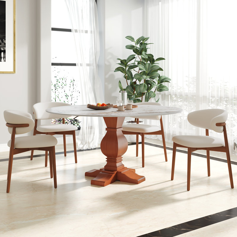 Round Dining Table, 29.52"H x 47.24"L x 47.24"W