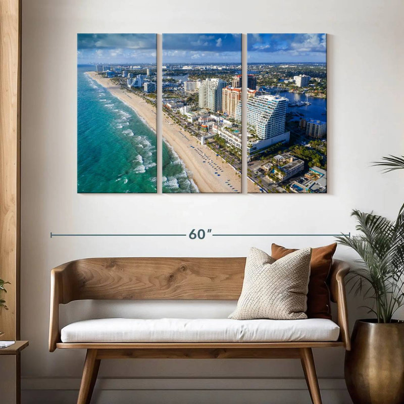 Gillard Aerial Fort Lauderdale Beach, 32" H x 50" W