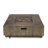 Wellington Square Iron Fire Pit With Wood Pattern Design And 50,000 BTU Output