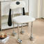 Chaise d'appoint à lattes blanches (ensemble de 2)