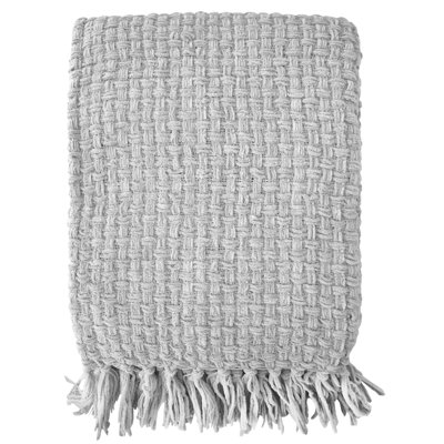 Jeté en chenille façon vannerie