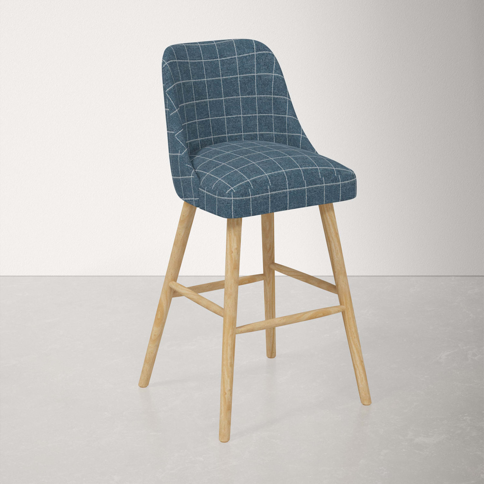 Gallie Bar & Counter Stool, Natural Wood, Bar Stool (31” Seat Height), Cafe Rainstorm