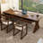 Walnut Rectangular Solid Wood with 3 drawers desk-1847722614