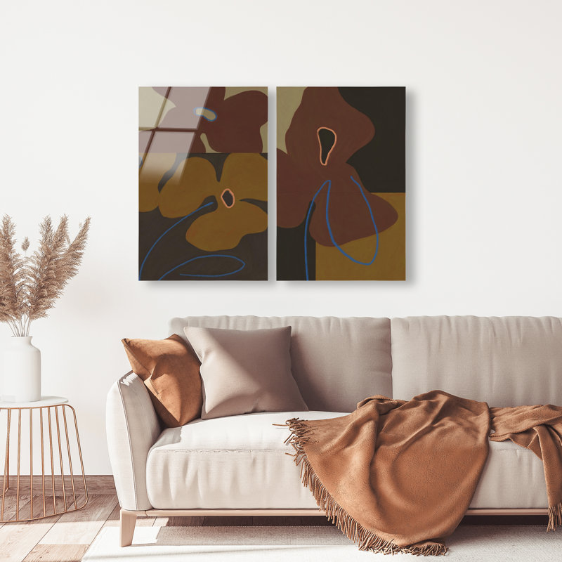 Moody Flowers Set Set by Oliver Gal, High-Gloss Acrylic Print, 20"H x 30"W