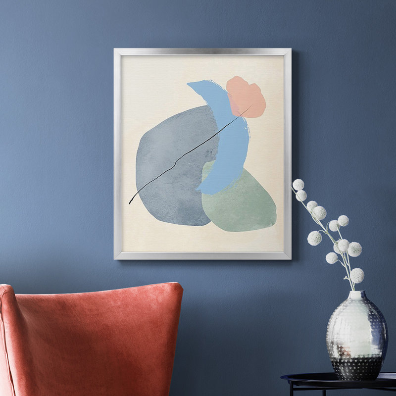 «Pastel Assemblage II», toile encadrée de qualité supérieure - prête à être accrochée, Or, H 24 po x l 20 po