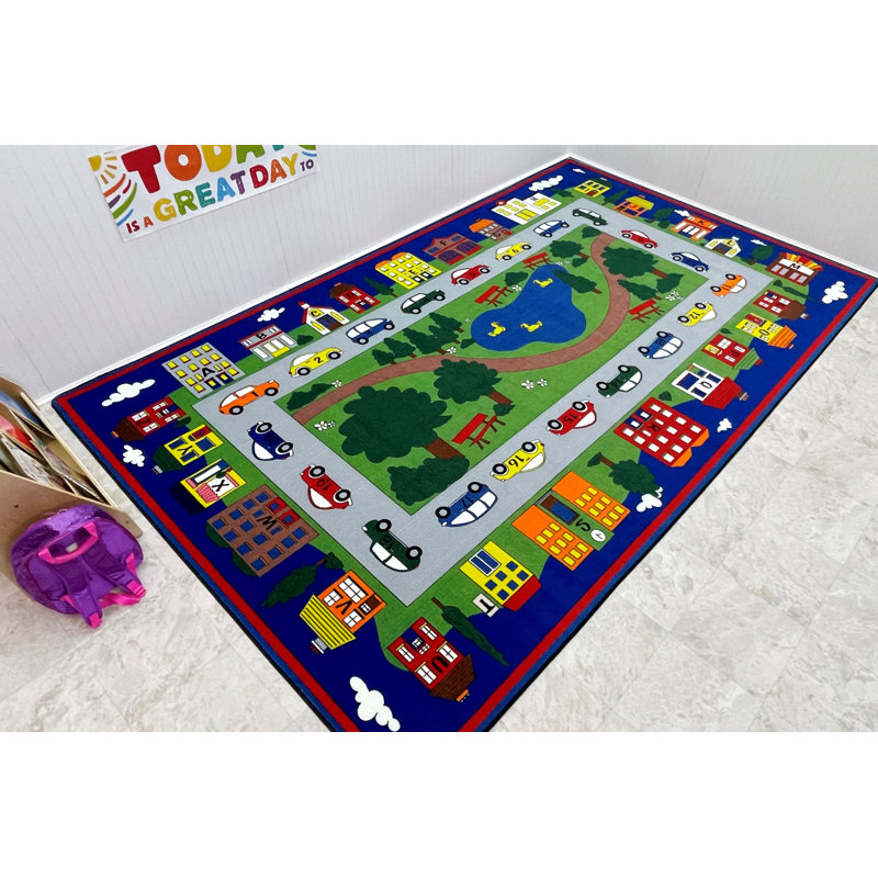 Tapis de ville, d'alphabet et de tapis pour enfant KidCarpet, Rectangle 7 pi 6 po x 12 pi