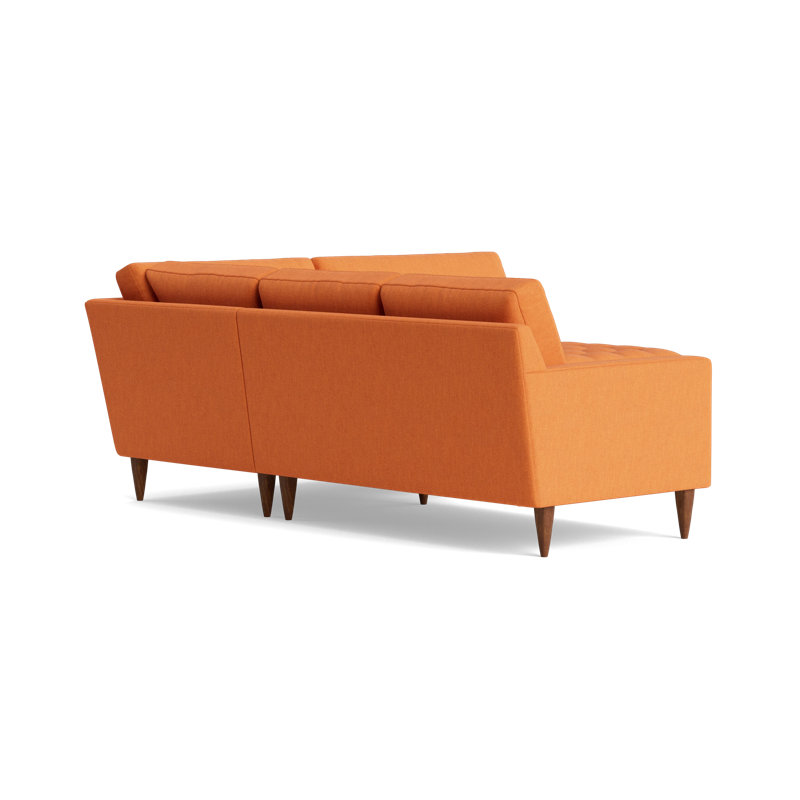 MCM Sectional, Performance Weave - Carrot, Right Hand Facing