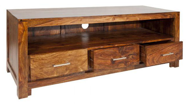 Granby Unfinished TV Stand for TVs up to 65", Honey