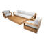 Ensemble de conversation à assise profonde en teck 4 pièces avec table basse 72 po Pacific-124928453-103693155