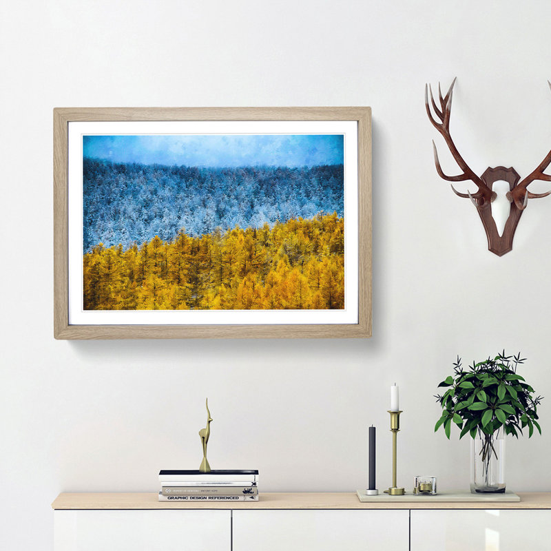 The Two Forests - Picture Frame Graphic Art Print, Oak Framed, 45cm H x 63cm W x 2cm D