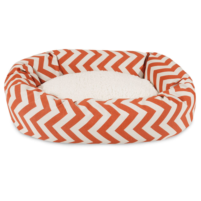 Traversin à chevrons, Moyen (H 23 po x l 32 po x P 7 po), Orange brûlé