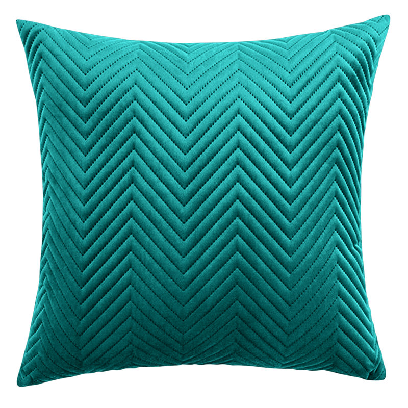 Aspire Homeware Embossed Square Velvet Cushion Cover, Emerald, Pack of 4
