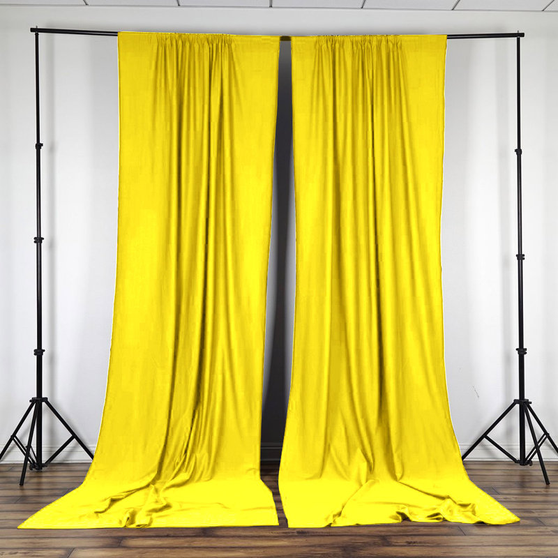Panneau de rideau simple obscurcissant Antion, 56 po x 120 po, Jaune