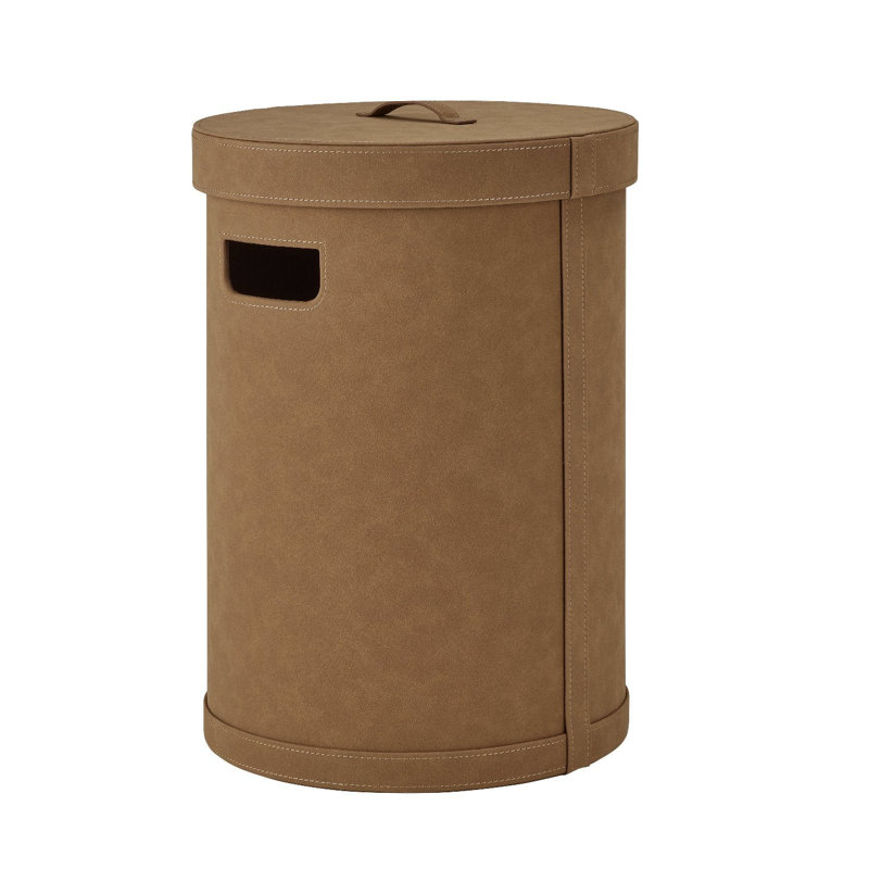 SAHLA Leather / Faux Leather Storage Bin Set, 71.2, Tan