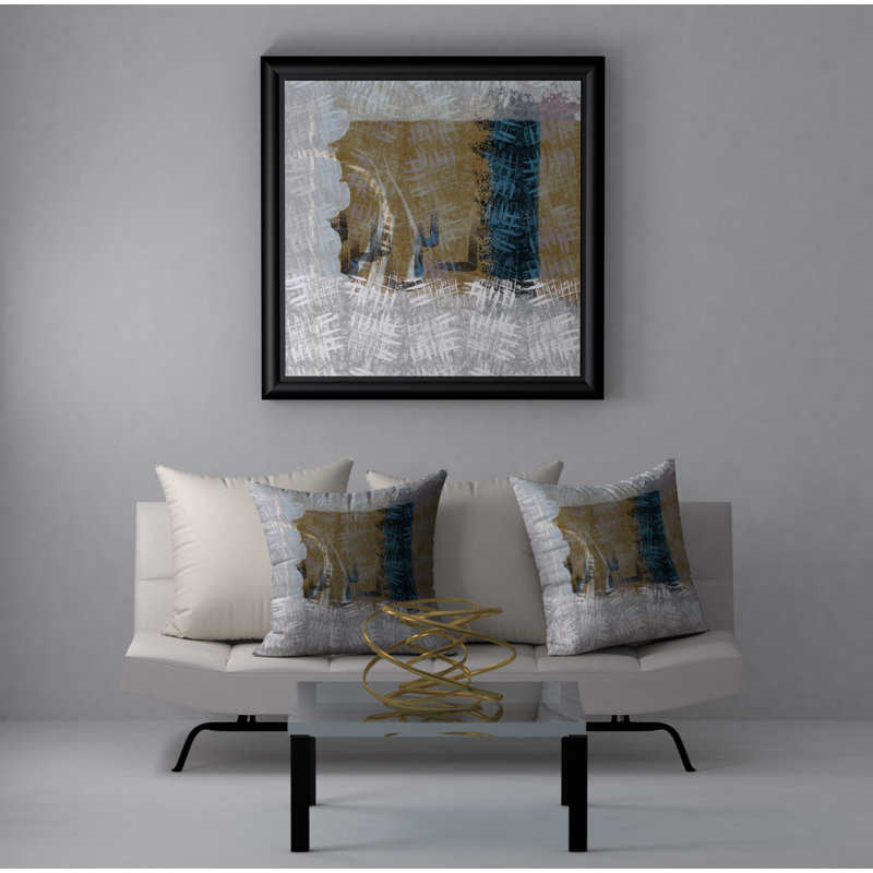 Abstract Reversible Throw Pillow, 20" x 20"