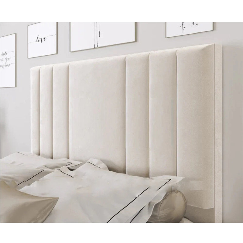 Upholstered Headboard, White, Double (4'6)