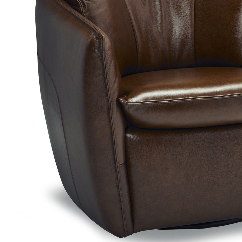 Mariela Upholstered Swivel Barrel Chair