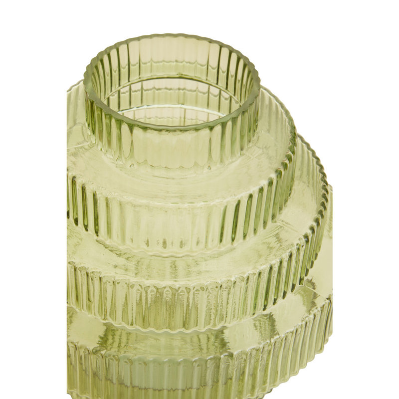 Oberlander Handmade Glass Table Vase, Green