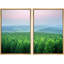 «Pastel Pink Morning Sky Mountain Forest Nature Landscape Decor Decor», 2 pièces-92285467-92285465