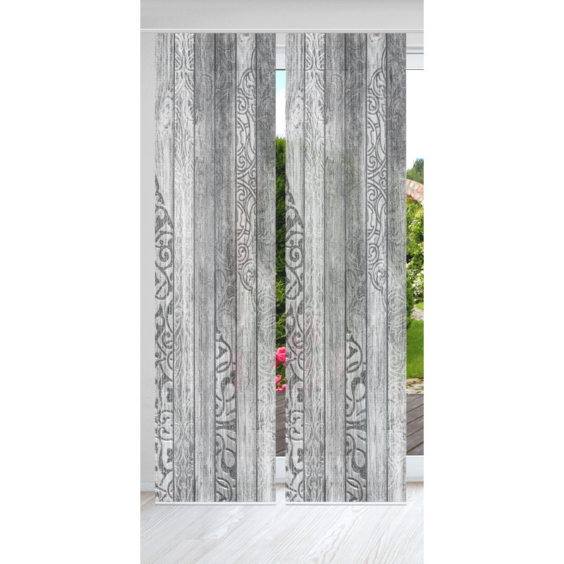 Semi Sheer Sliding Panel Pair