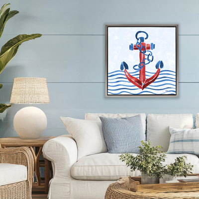Brushed Nautical Anchor Floating Frame, design by Paul Brent