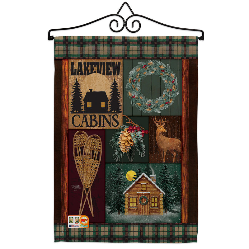 Double Sided 18.5'' H x 13'' W Polyester Christmas Flag Set