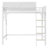 Full Size Loft Bed With Ladder, Metal Full Loft Bed With Storage Shelves, High Loft Bed For Kids Teens, White